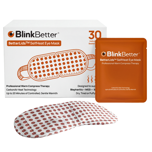 BetterLids Self-Heating Eye Mask - 30 Pack for Blepharitis, MGD, Styes & Puffy Eyes | Warm Compress Therapy