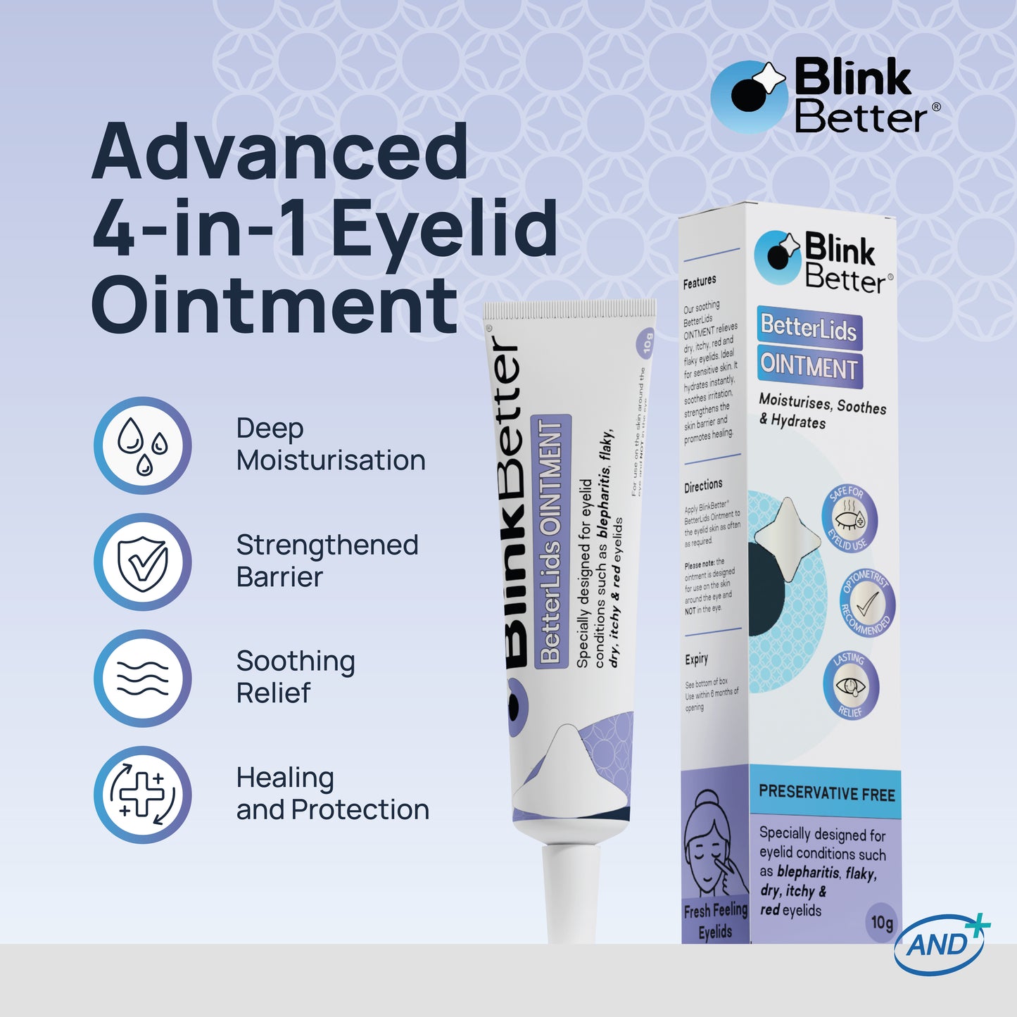 BetterLids Eyelid Ointment - Overnight Relief for Dry, Flaky Skin