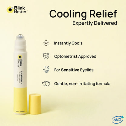BetterLids CicaRoller+ - Cooling Relief for Puffy, Tired Eyes